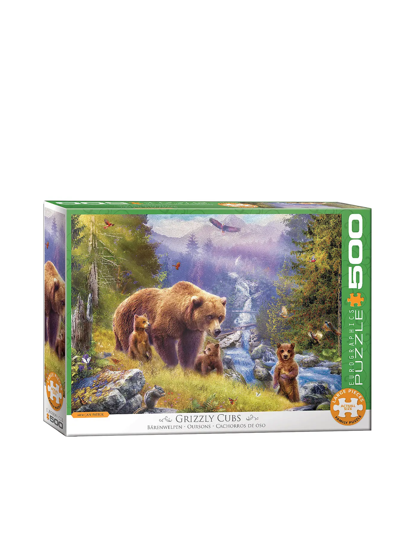 EUROGRAPHICS | Puzzle - Grizzly Cubs 500 Teile | 